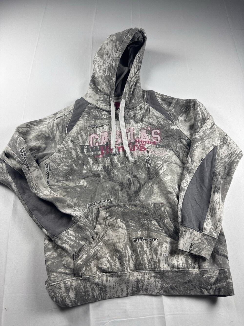 Womens Camo Hoodie Carla’s Hunting Open Country Pullover Medium